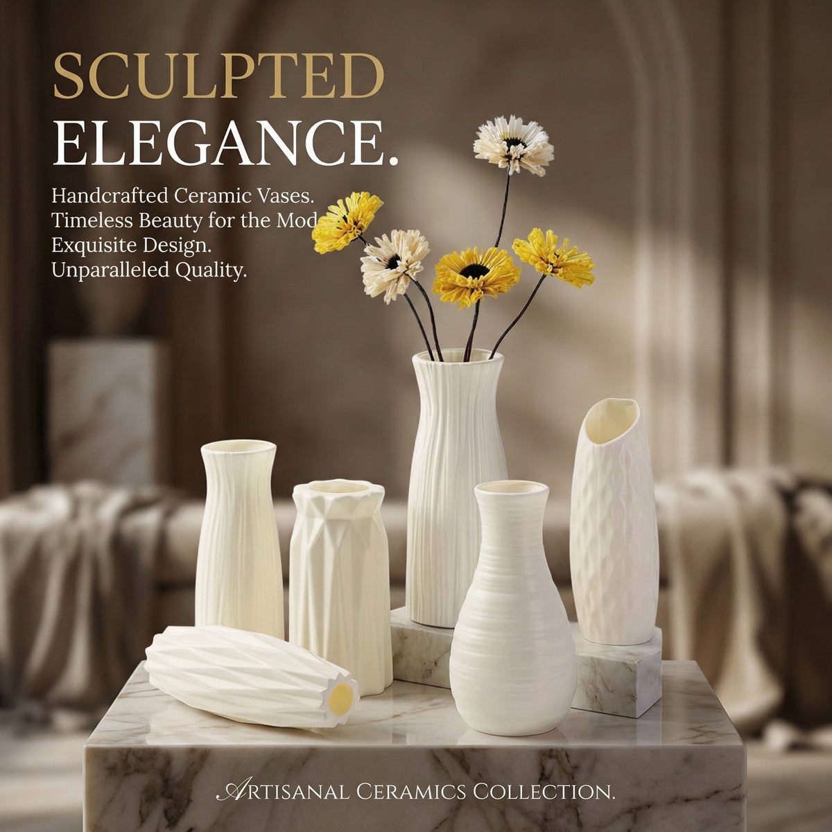 Plastic decorative vase