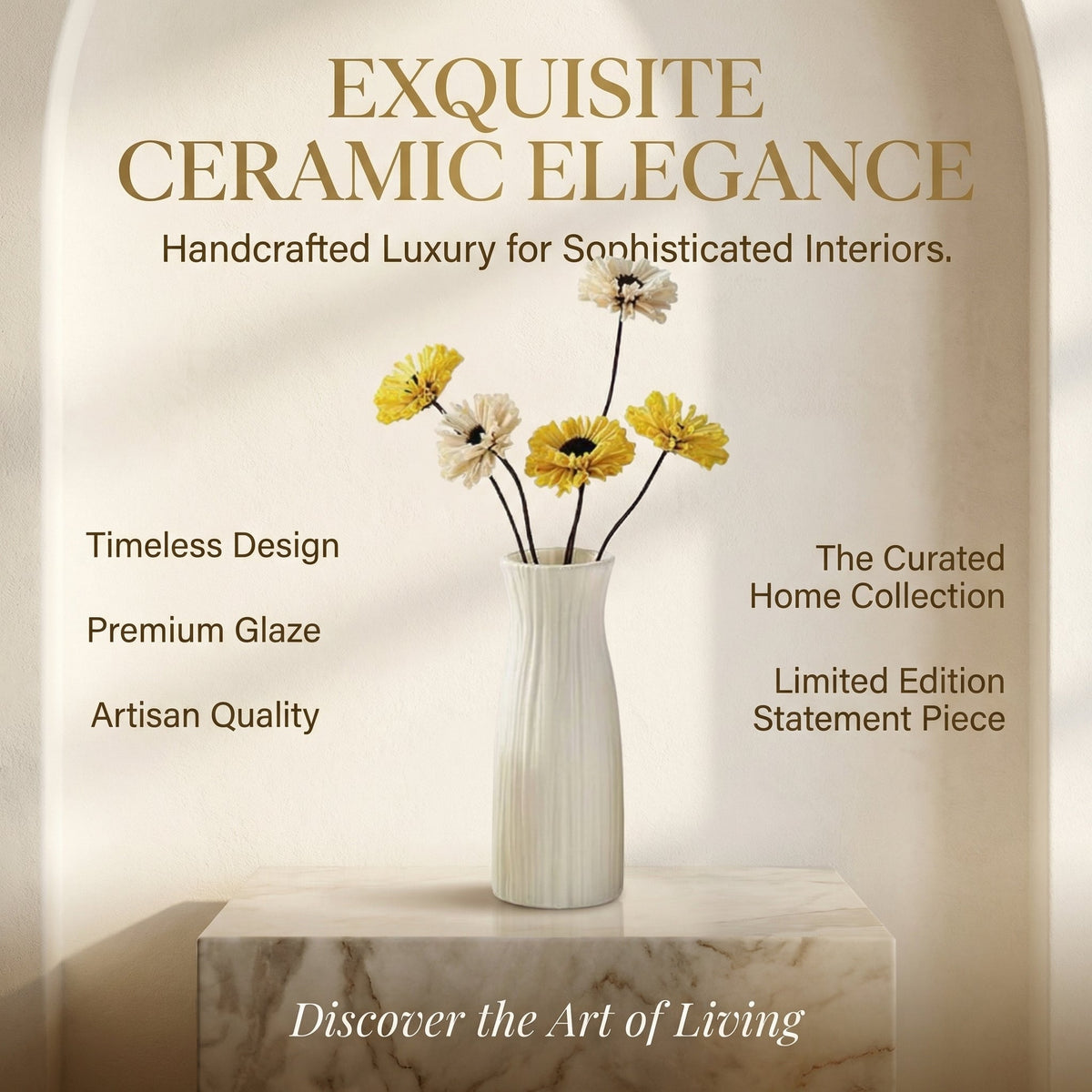 Plastic decorative vase